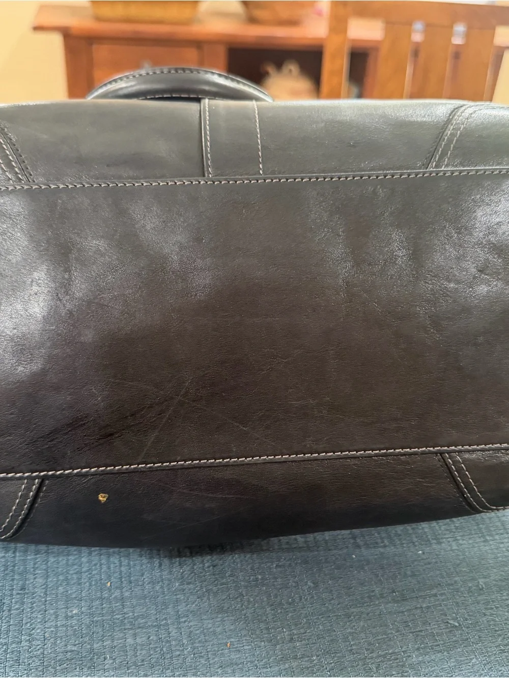 Women’s Vintage Coach Hampton Satchel with Gold Buckle Accents